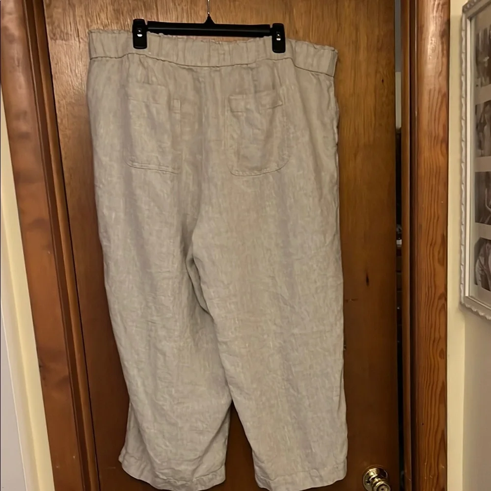 Talbots Natural Linen Pants - Picture 4 of 7